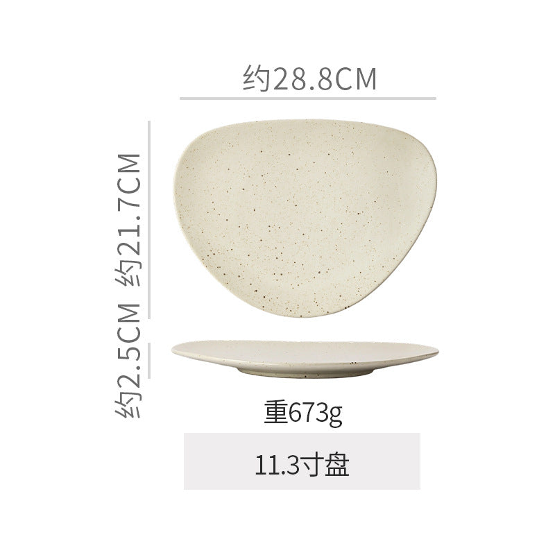 Vintage & unique shaped ceramic dinnerware - stylish plates for restaurants & home use - creative fruit, salad, rice & noodle bowls