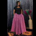 European and american cross-border women's fashion:  summer new arrivals - high-waisted, slimming, plaid, long, a-line midi skirt