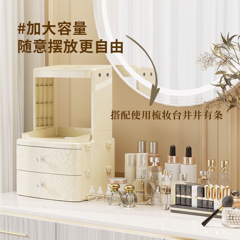Household cosmetics storage box, dresser, premium desktop skin care products, storage lipstick, multi-function and large capacity