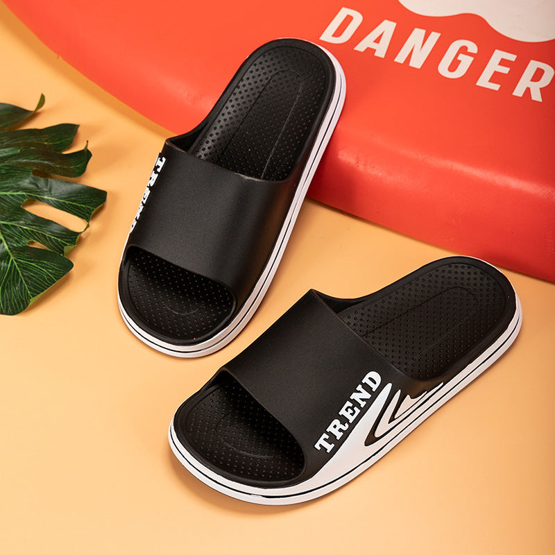Clearance slippers men's summer new arrivalfashionoutwear beach slippers soft bottom outdoor home bathroom couple one-piece cool