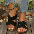Women's summer new fashionable versatile criss-cross strap flip-flops, non-slip home slippers, cross-border e-commerce, popular trendy style