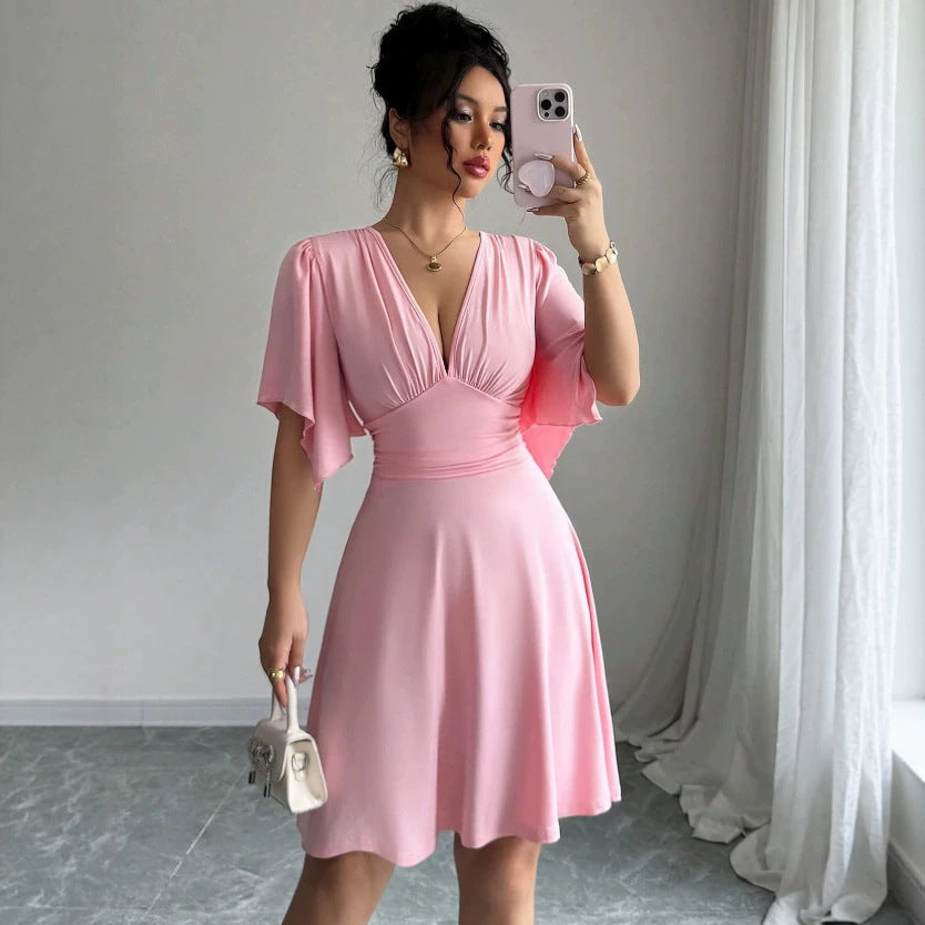 new european and american cross-border trade summer fitted dress