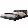 Italian normcore genuine leather bed dune master bedroom double bed modern casual double popular model 1.8m wedding bed leather art