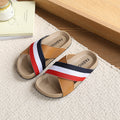 Boys' cork sandals - new summer open-toe kids' shoes - indoor/outdoor beach sandals - big & tall toddler flip-flops