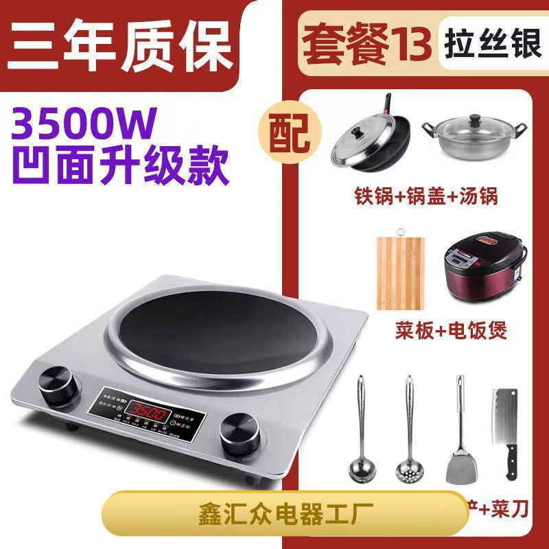 Concave induction cooker for home 3500w high power knob type waterproof hot pot cooking cross-border neutral