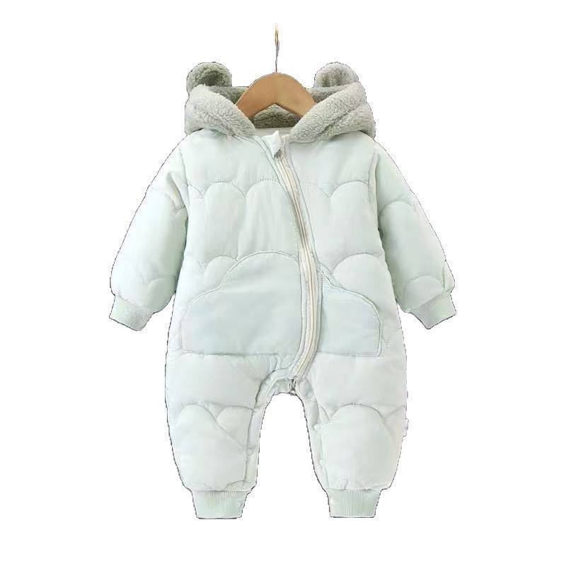 Winter warm baby rompers: autumn and winter onesies for boys and girls, fleece-lined winter infant outfits, warm bodysuits for outdoor wear