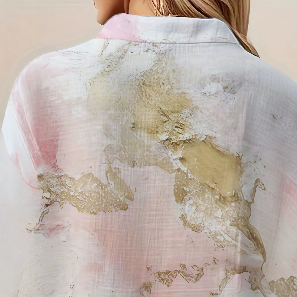 wholesale women's short-sleeved shirts, trendy shirt with hot-selling cross-border print designs, dropshipping available