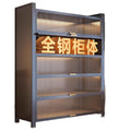 Steel dustproof bookcase with doors, integrated children's bookshelf, wall-mounted floor-standing storage rack, living room storage cabinet, organizer
