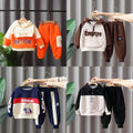 Boys and girlslong sleevessweatshirtsuit autumn winternew arrivalk-style children's clothingfashionablefashion cartoonsweatshirtsuit