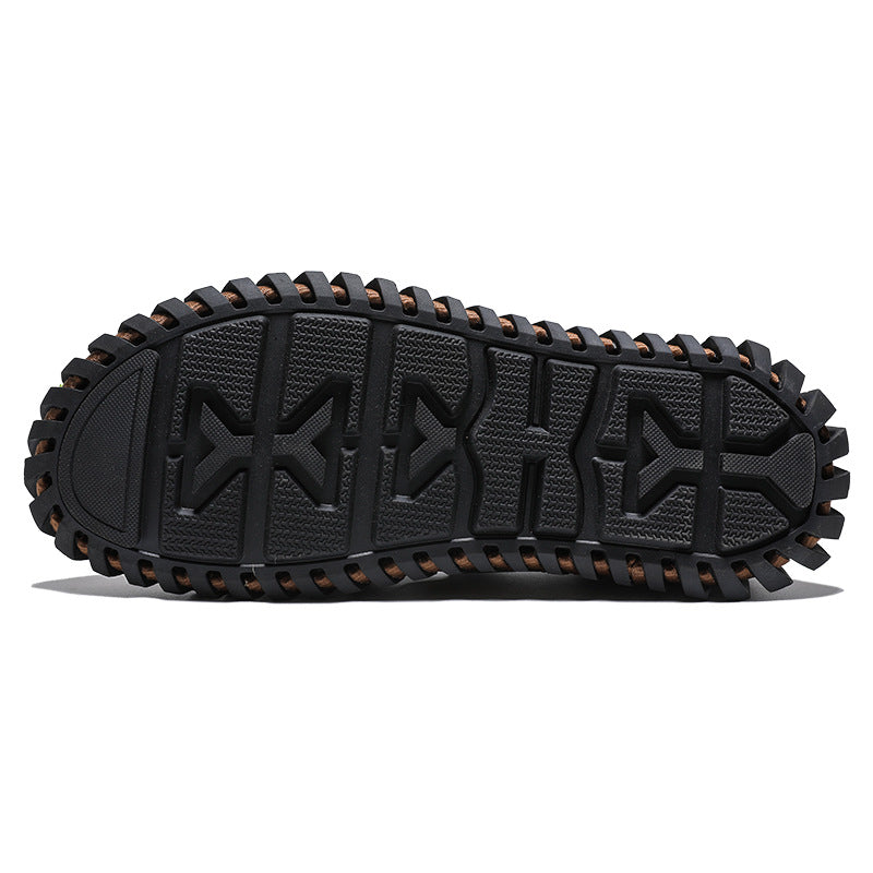 Cross-border large-size sandals men's shoes new summer breathable bag head casual men's shoes soft-soled men's beach shoes one pedal