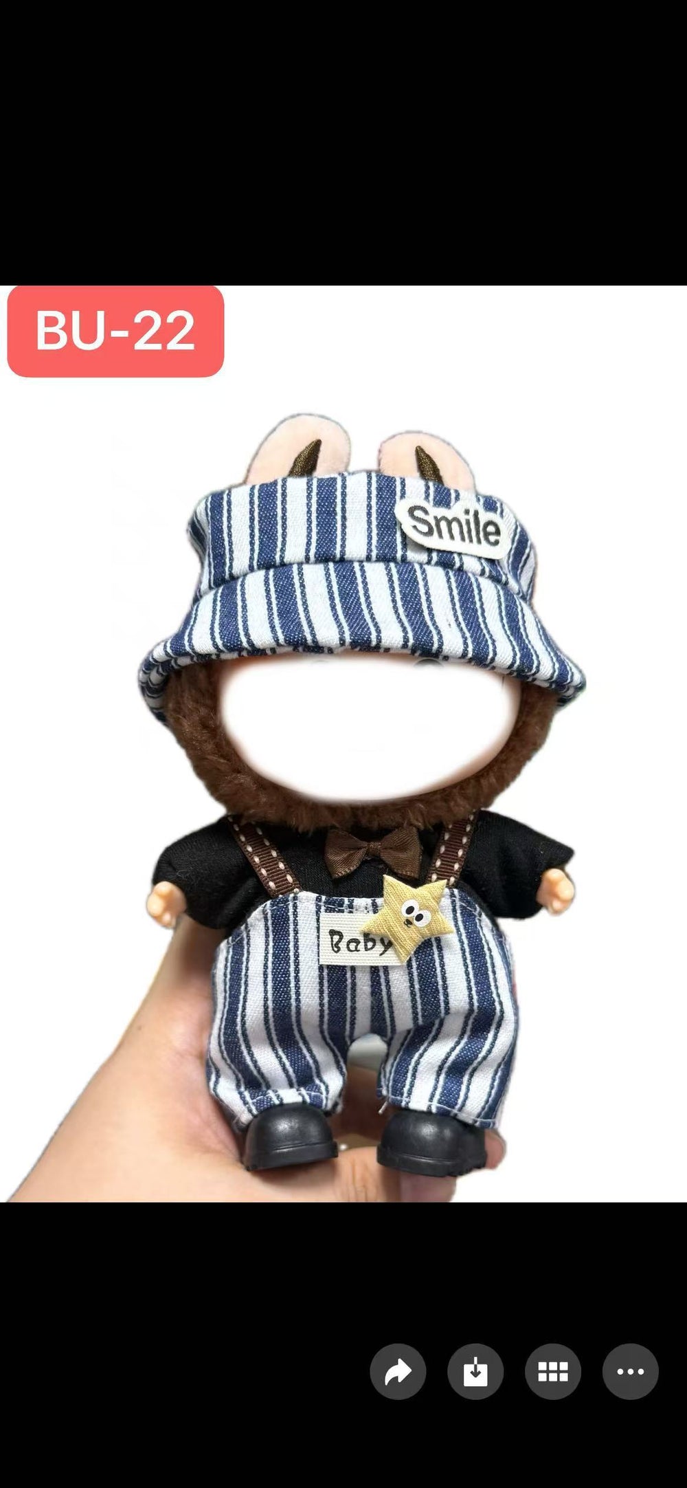 Only clothes best selling labubu baby clothes collection 17cm doll creative outfit suit vinyl doll clothes accessories