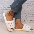 Export cotton slippers, fur slippers, women's indoor home, fall and winter short stuffedflats open slippers, large size slippers