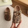 Vancahao girl's t-buckle small leather shoes  square toe flatsflatsfashioneasiest for matchautumnew arrival doudou shoes