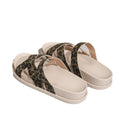 Home outwear slip-on slippers black cross cloth flats shoes casual double layer ivory white flats summer new style