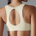 New arrivalpure color double-sided nylon sexy low-cut back sports intimates tight high elastic fitness yoga wear bra for women