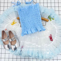 New girls' summer bow-tie tank top with ruched detail - cute, versatile, and lightweight - wholesale
