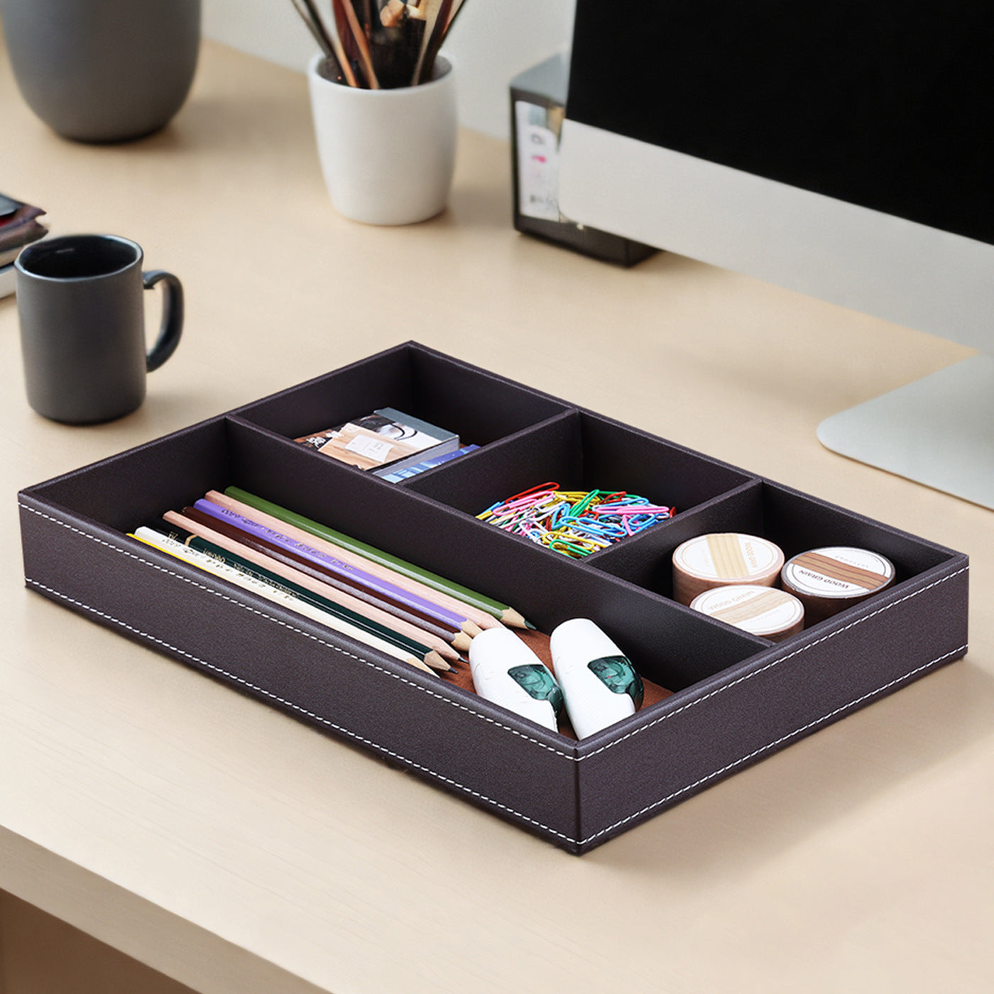 Key remote control product entrance storage box light luxury coffee table storage tray creative home cosmetics jewelry storage tray