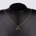 Wholesale mermaid necklace - european & american cross-border alloy jewelry - versatile dolphin tail pendant - niche, affordable luxury women's necklace