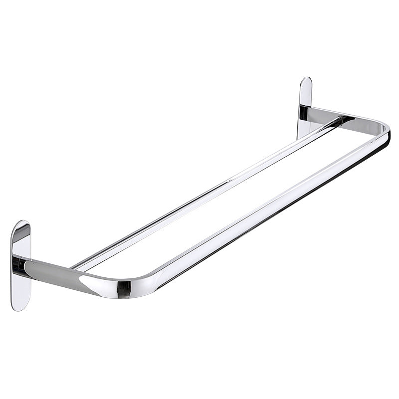 Stainless steel electroplated towel bar single bar double bar bathroom hanging hotel storage hanger toilet towel rack free of punching