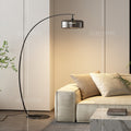 Minimalist floor lamp, premium glass, gray italian style, living room ambiance, beside sofa, light luxury table lamp, standing bedside reading lamp