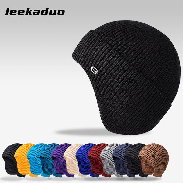 Manufacturer customized imitation rabbit velvet hat men's ear protection hat thickened thermal pullover hat outdoor riding wool hat ski cap