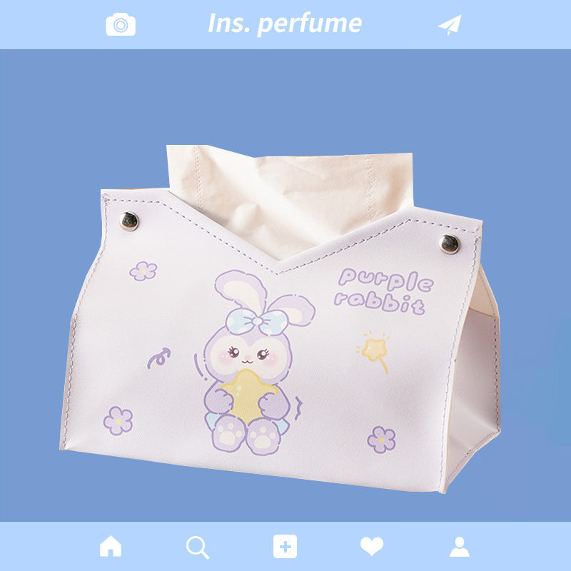 Foreign trade popular tissue box living room creative cute pumping carton car leather pumping box storage box napkin box