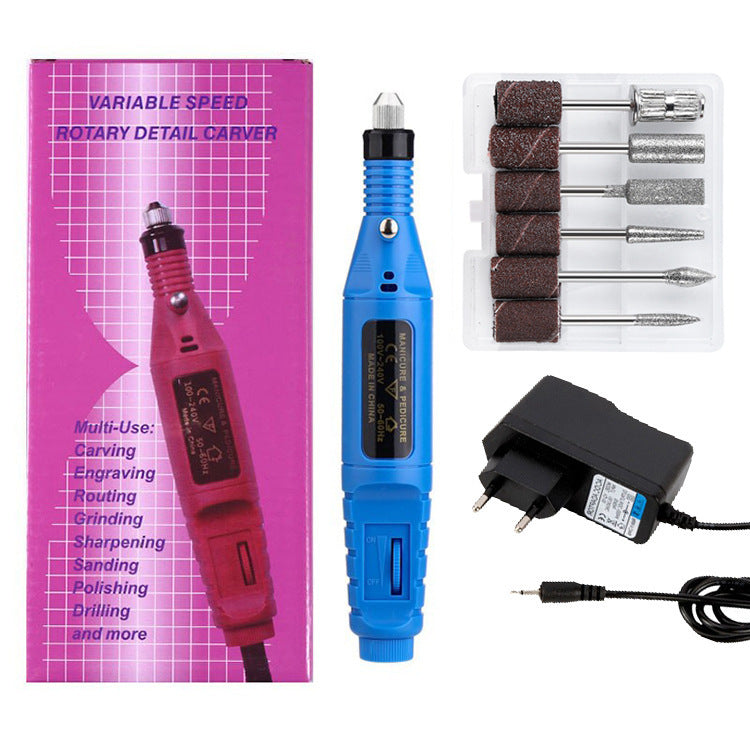 Mini nail drill set - portable electric nail file & polisher kit