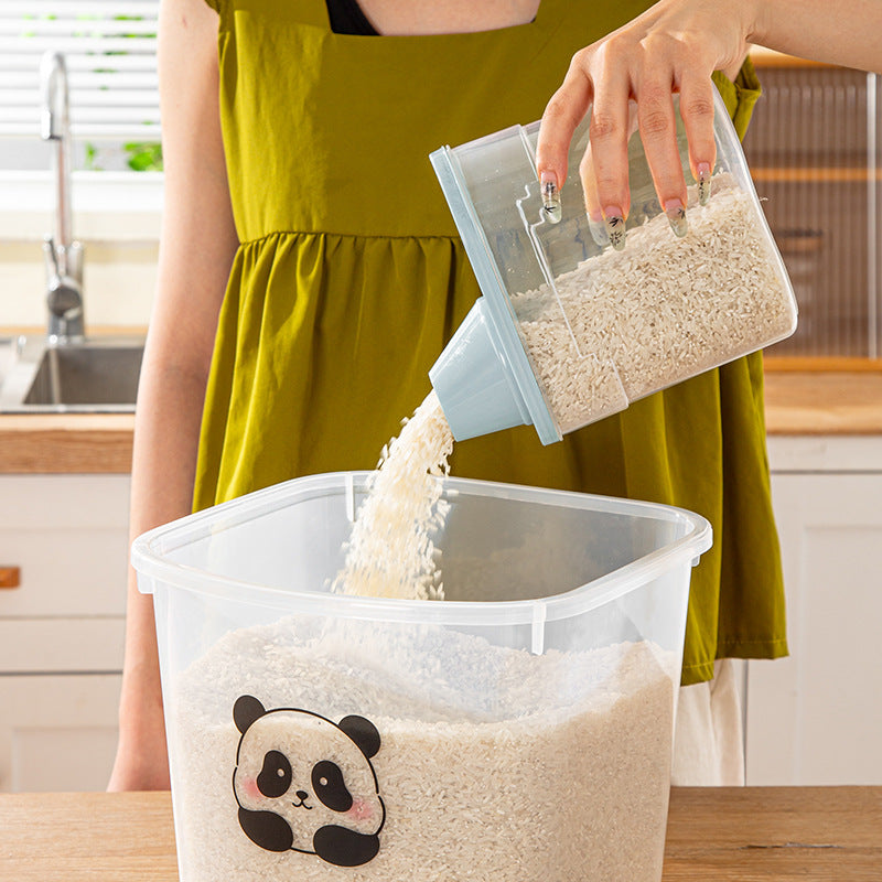 Rice bucket, household grain storage box, grain sub-packaging, sealed bucket, insect-proof and moisture-proof rice bucket 10kg food grade