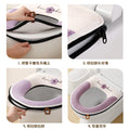 Heattech non-ice round toilet mat, easy to clean, cute, odor-free, toilet seat cushion, stain-resistant winter toilet seat cushion