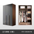 Wardrobe for home bedroom modern casual large capacity assembled multi-layer solid wood cabinet normcore storage light luxury wardrobe