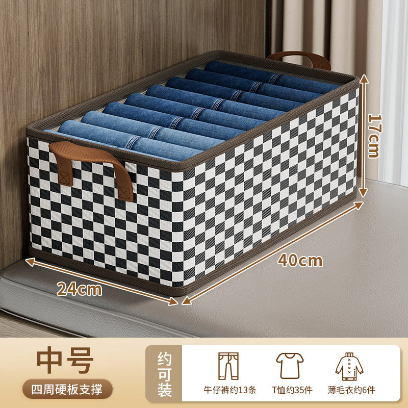 Clothes, pants storage, household drawer-type wardrobe, clothing fabric layering artifact, folding storage basket, finishing box