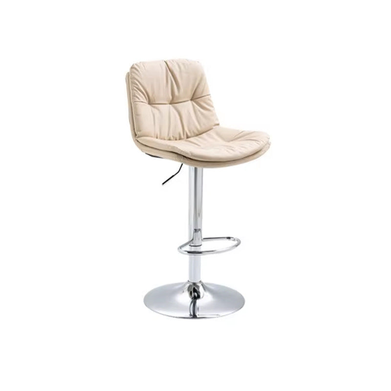 Nordic light luxury bar stool - home backrest high stool, adjustable height swivel bar chair, front desk cashier bar chair