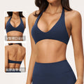 outwear pilates casual yoga intimates women's halter back bra fixed cup sports intimates 5575