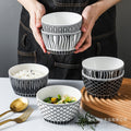 European style minimalist rice bowl, unique household bowl, ceramic creative trendy bowl, moroccan style 4.5inch dessert bowl