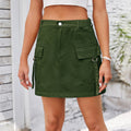 Wishfashion cross-border export women's clothing  independent station is it hard to wash denim workwear short skirt skirt