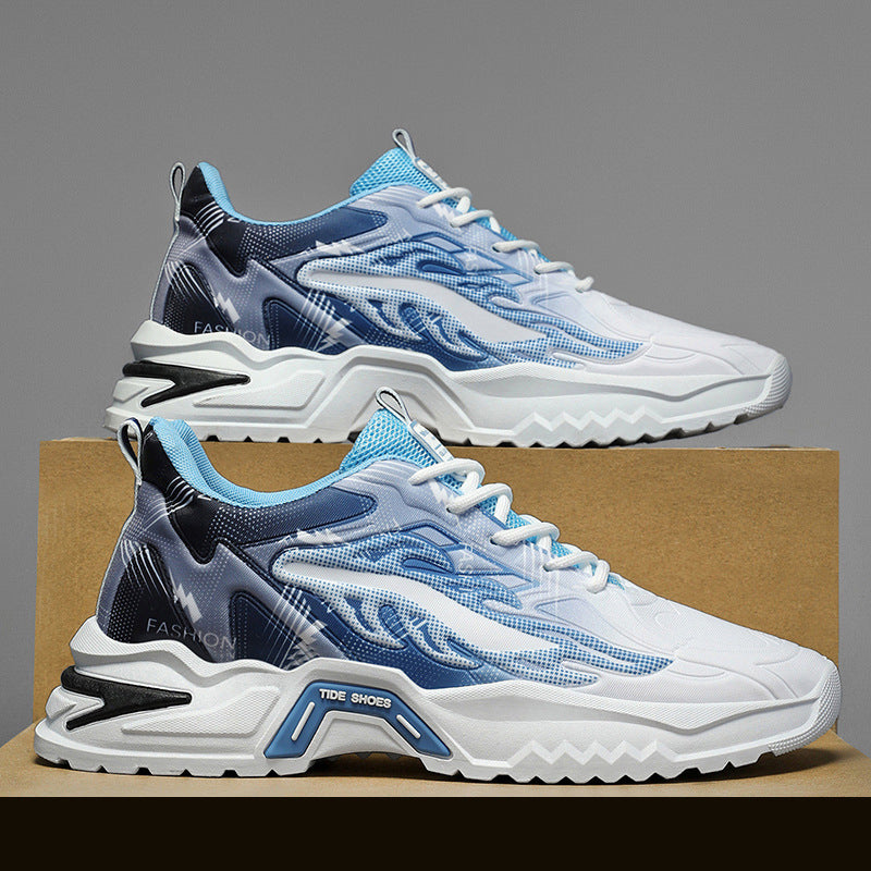 Men's shoes: 2026 spring new arrivals - versatile youth sports & casual running shoes, breathable summer chunky platform sneakers, height-increasing dad shoes