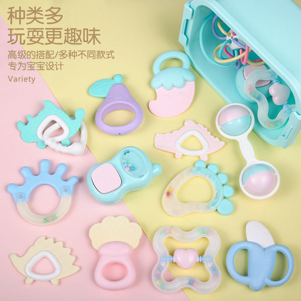 Cross-border baby toys can be boiled rattle toothpaste 0-3-6-12 months baby hand rattle puzzle early education bed bell