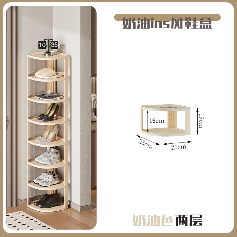Shoe rack home entrance multi-layer dormitory small rental house shoe rack can be stacked multi-functional storage shoe cabinet