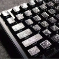 Carbon fiber side-engraved keycaps, 119 keys, compatible with wooting bee magnetic switch mechanical keyboards, pbt keycaps, universal fit