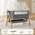 Foldable movable adjustable height crib newborn portable baby bed patchwork bed multifunctional baby bed