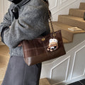 American retro diamond quilted crossbody bag - women's trendy & unique underarm bag - large capacity commuter shoulder bag