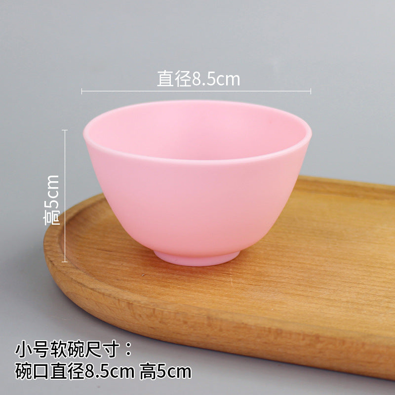 Beauty bowl spa mask mixing tool plastic mask bowl wholesale set - flat rim bowl