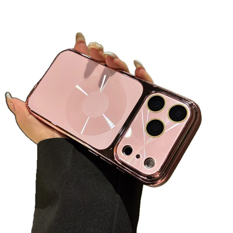 New star ring magnetic iphone 17 pro case with lens protector - iphone 16 instant aurora effect, large view window