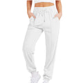 european and american export cross-border  women's casual drawstring solid color athletic joggers