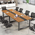 Large and small long table workbench conference table long table casual modern office desk conference room table and chair combination