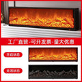 New led electric fireplace with realistic flame effect - european style built-in decorative mantel heater for home use