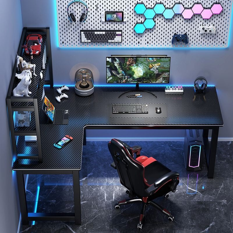 L-shaped corner gaming desk, double computer desk, desktop home student writing desk, minimalist office desk, bedroom corner desk