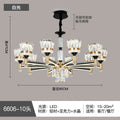 Smart light luxury crystal chandelier living room lamp  new nordic modern minimalist light arm illuminated dustproof lighting fixture