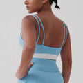 eco-friendly fabric new arrival: compression sports bra with beautiful back design, outdoor elastic running yoga fitness top for women