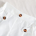 cross-border bestseller: baby & toddler casual shirt set - breathable pinstripe top + solid color shorts